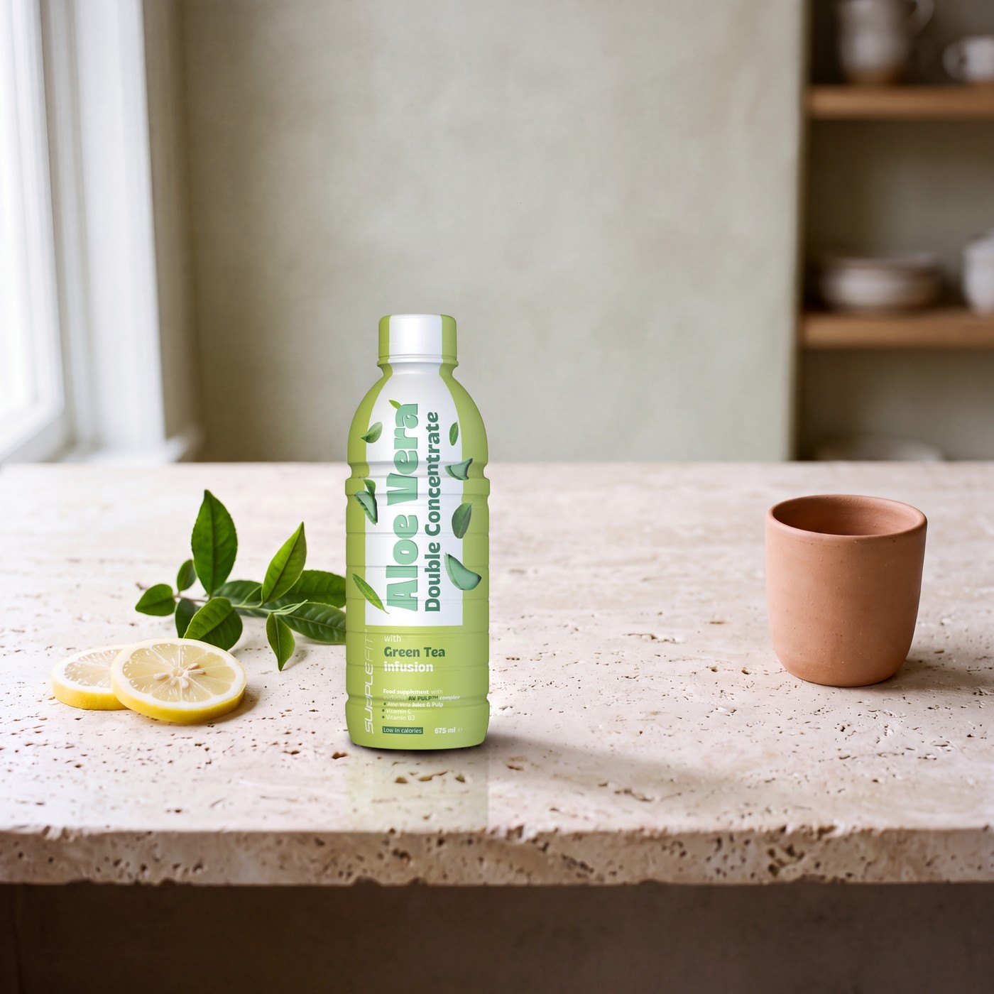 Aloe vera with green tea