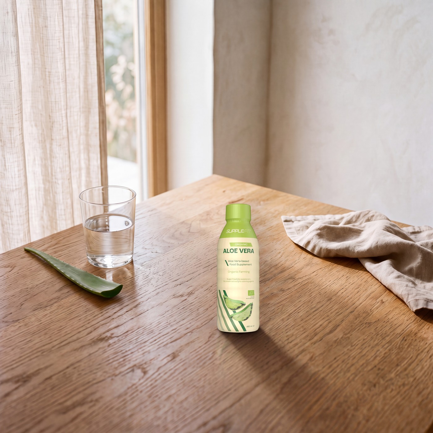 Organic aloe vera juice