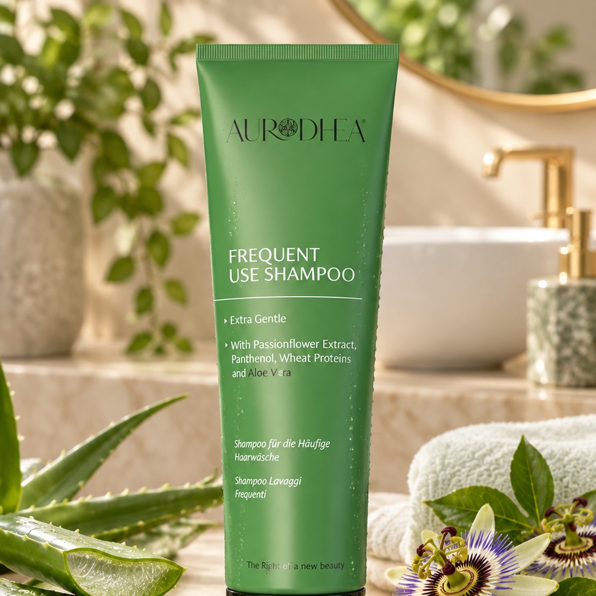 Aloe vera shampoo for frequent washing