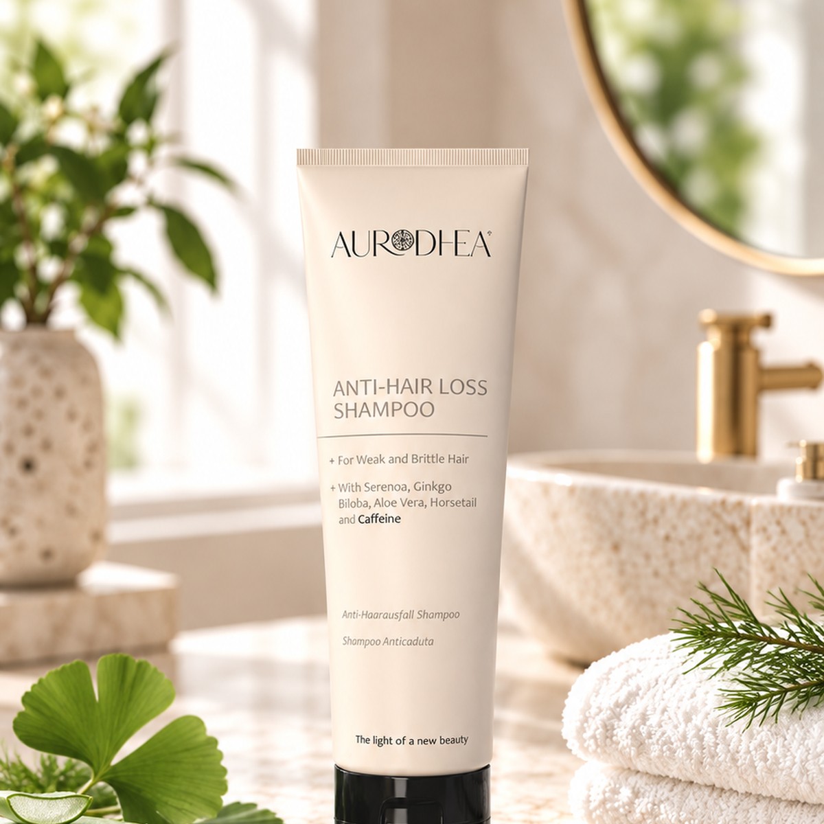 Anti-hair loss shampoo with caffeine