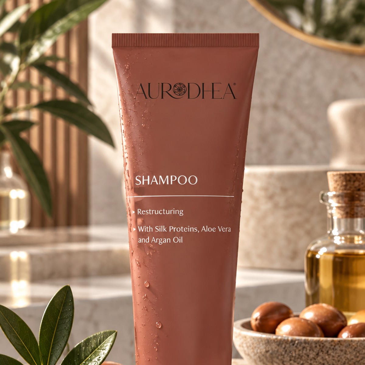 Restructuring shampoo with argan oil